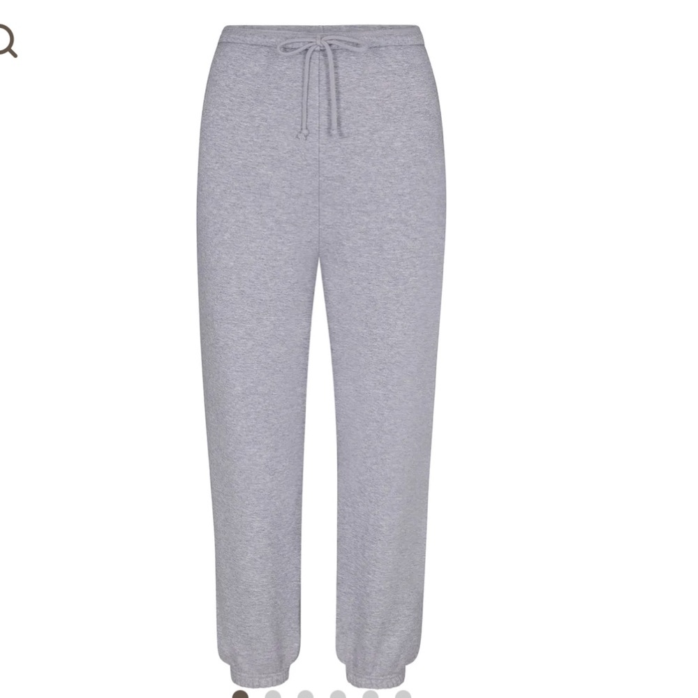 SKIMS Cotton Fleece Jogger, Heather Grey, size M